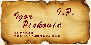 Igor Pisković vizit kartica